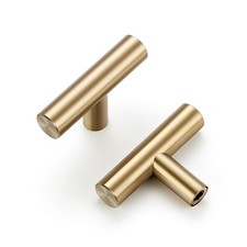 Champagne Bronze Cabinet Pulls Handles Single Hole 10 Pack
