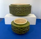Set of 2 1970'S McCoy Planters Scandia Line #30 & 33 Avocado Green