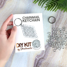 DIY Chainmail Keychain Kit - Beginner Metal Fidget Toy Craft Kit