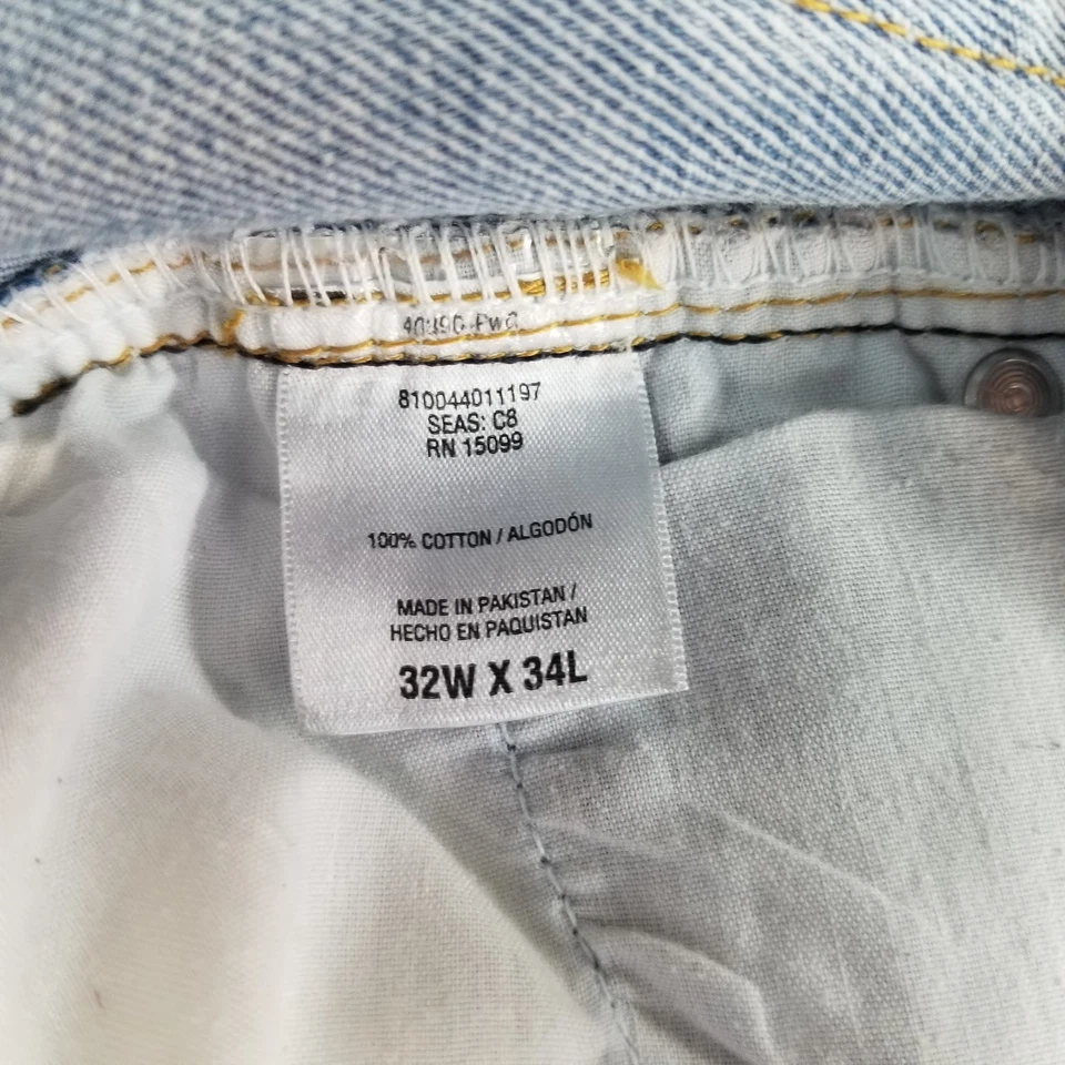 Pantalones de mezclilla Canyon River para hombre talla 32x34 de colección lavado claro 100 % algodón Normcore Workcore Foto 3 de 4