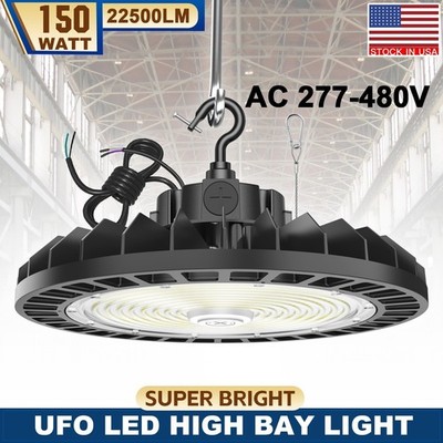 277-480V UFO Led High Bay Light 150W/120W/90W Industrial Warehouse Shop Lighting
