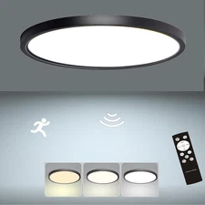12 Inch Motion Sensor Ceiling Light Indoor Wired, Motion Activated Flush Moun...