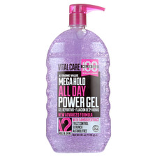 Vitalcare Mega Hold All Day Power Hair Gel, 40 Oz Alcohol-Free Frizz Control