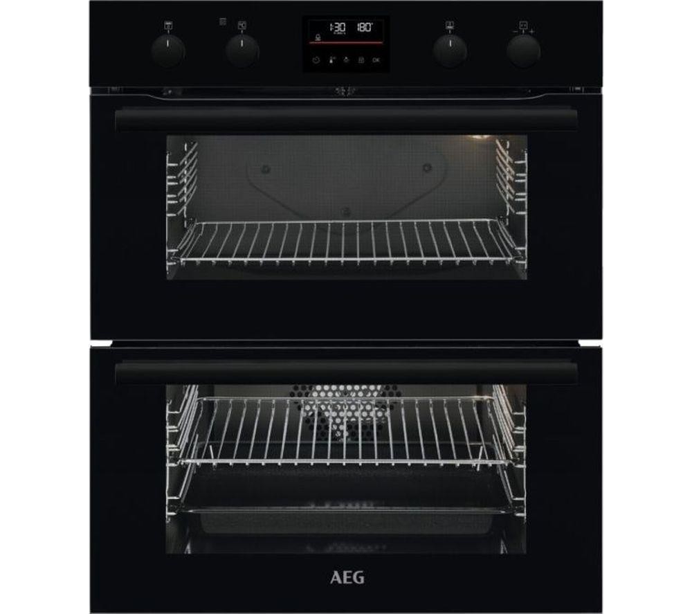 AEG DUB535060B Double Oven Built Under in Black GRADE A