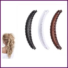 New Solid Color Vintage Banana Hair Clip for Women Girls Wave Comb Hairpin Hair
