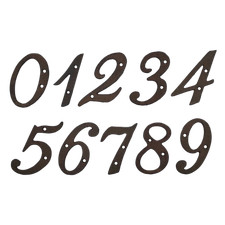 Rustic Brown Cast Iron Metal House Numbers 4 Inch Rustic Cast Iron Pick 's 0-9