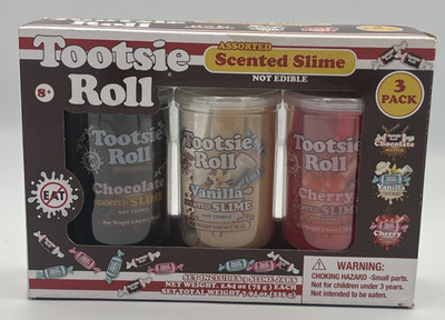 TOOTSIE ROLL Assorted Scented Slime 3 Pack NOT EDIBLE Sensory Stress Novelty Toy