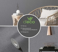 Vliestapete Pvc-Frei Mit Glanzmuster – Schwarz, Silber
