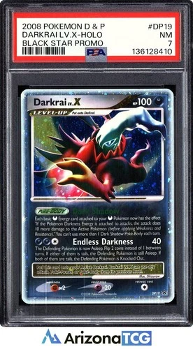 Pokemon 2008 Darkrai LV.X DP19 Holo Black Star Promo PSA 7