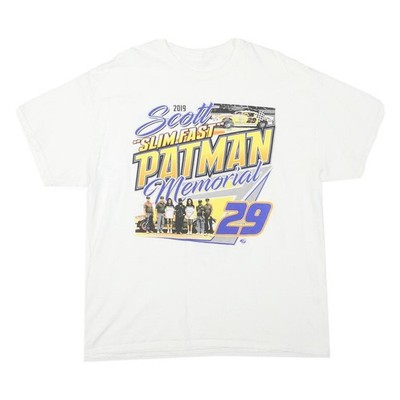 Scott Slim Fast Patman Memorial Graphic T-Shirt Weiß Kurzarm Rundhals L