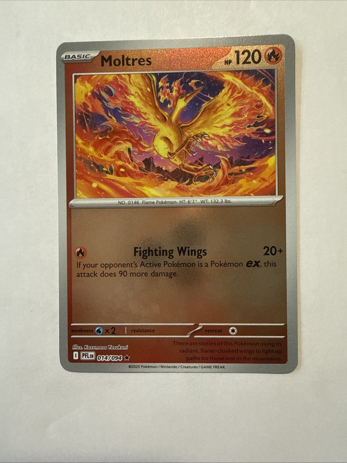 Moltres 014/094 Reverse Holo Pokemon Phantasmal Flames NM