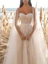 Beading Pearl WeddingDress Exquisite Applique Bridal Floor Length Sexy Strapless