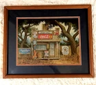 Vintage Coca-Cola Junior's Place Country Store Matted Wood Glass Framed Print