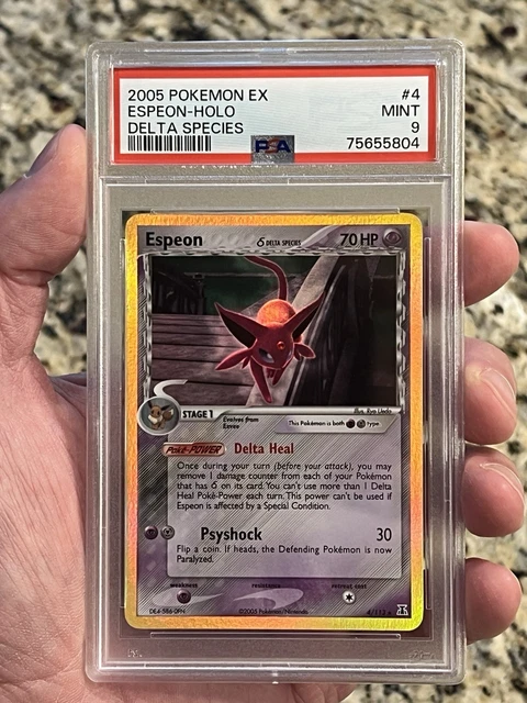 LOW POP 2005 Pokemon EX Delta Species Espeon 4/113 Holo PSA 9 VINTAGE MID ERA