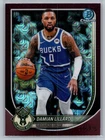2025 Bowman Mega Box Basketball Burgundy Mojo Refractor Damian Lillard #BCV-81