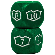 4Count Deluxe D6 Shimmery Loyalty Dice Set with 7-12 for Magic: The Gathering