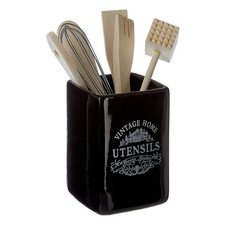 Vintage Ceramic Utensil Cutlery Holder Kitchen Storage Organiser Tidy Caddy Rack