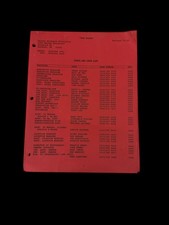 The Flash 1990 Warner Bros TV Crew List Red Paper Greg Jein Estate Prop Raro