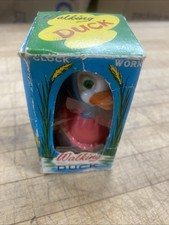 Wind Up Toy Vtg Plastic Walking Duck In Original Box