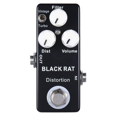 MOSKY BLACK RAT Distortion Guitar Effect Pedal Classic T-turbo Rat Metal Shell
