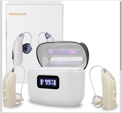 OTC hearing aid rechargeable, with noise cancelling invisible hearing amplifier