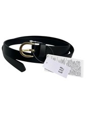 GAP Belt Women  s Small Faux Leather Black 39x0.75  