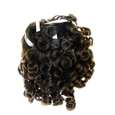 Dollyspun Synthetic Fiber Hair Doll Cap 12 Dark Brown Very Curly 01032 Vintage