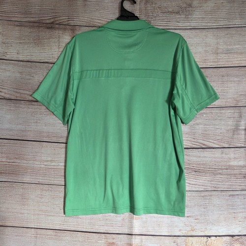 Shark Greg Norman Green Polo Shirt ~ Size L Men's ~ Golf Collar Play Dry T-Shirt - Picture 3 of 10