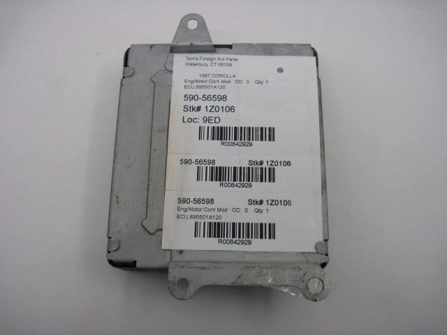 Computadora ECU ECM TOYOTA COROLLA FX 1987 87 895501A120 842929 Foto 4 de 4