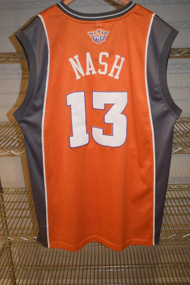 Camiseta deportiva Adidas Steve Nash cosida con logotipos naranja Phoenix Suns para hombre XL adulto Foto 2 de 4