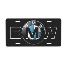 Bmw 12 X 6 Inch Aluminum Car Front License Plate Cover Black