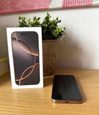 Apple iPhone 16 Pro Smartphone in Schwarz mit iOS, 256gb, Roségold
