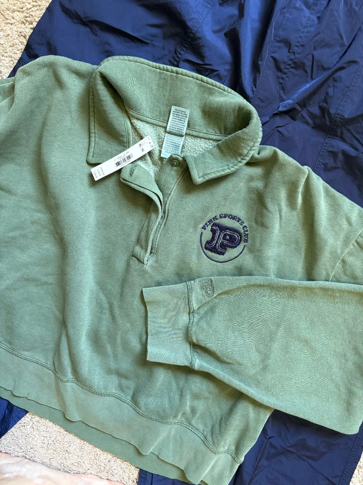 NUEVO CON ETIQUETAS ROSA VICTORIA'S SECRET 2 PIEZAS PANTALONES CARGO PARACAÍDAS CAMPUS POLO JERSEY - XL Foto 4 de 4