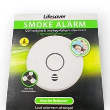 Kidde Wireless Smoke Detector, 10-Year Battery Wire-Free Smoke Alarm (Untested)