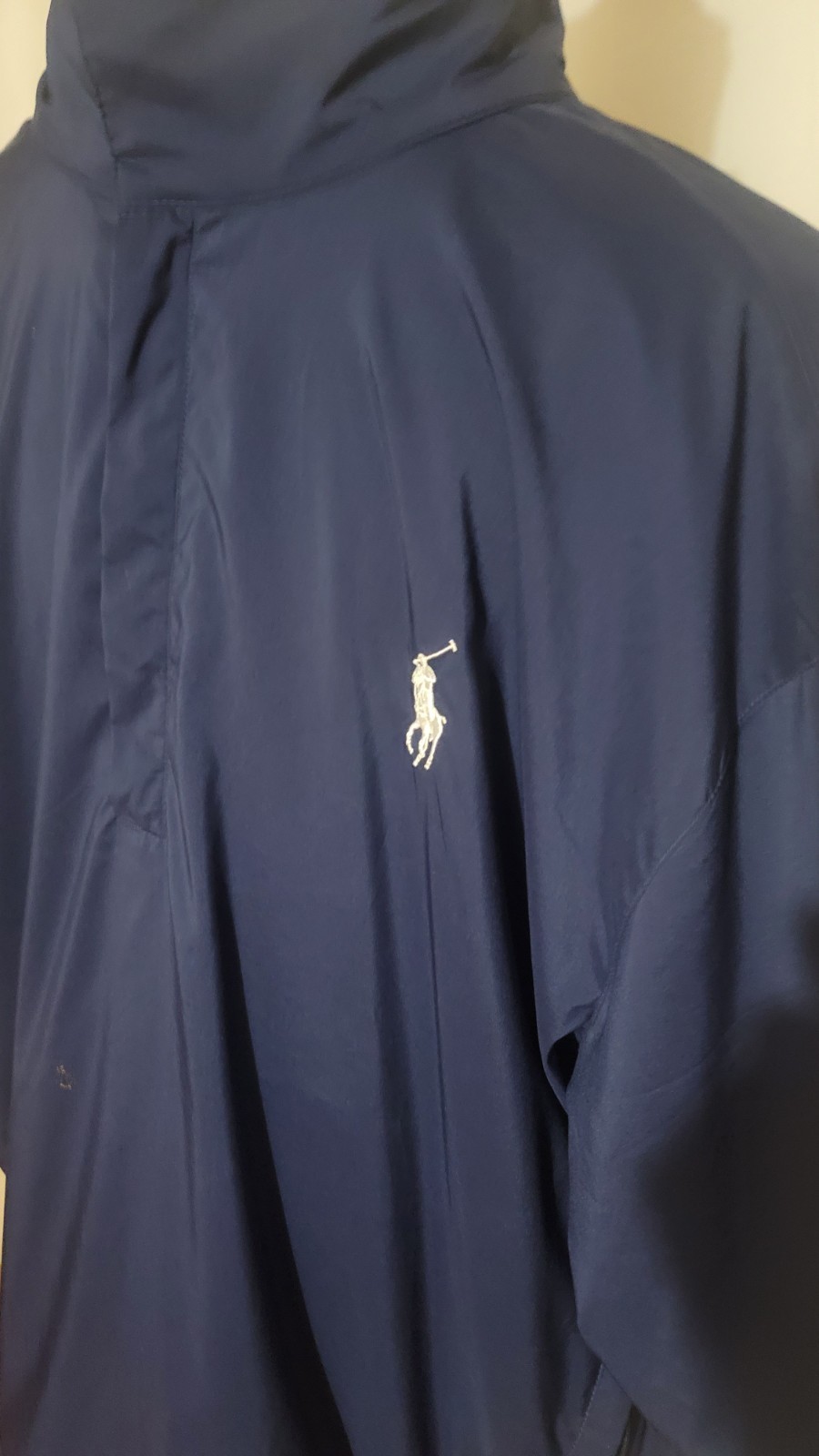 Polo Ralph Lauren Golf Giacca a Vento 1 2 Zip Pony Logo Blu Navy Uomo XL