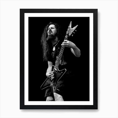 Dimebag Darrell Line Art 2 Kunstdruck gerahmtes Wandbild Poster Leinwanddruck Bild