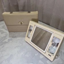 Vintage Sears Roebuck Co. Lighted Travel Makeup Mirror Retro 70's 2 Sided Mirror