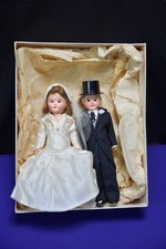 Vintage Bride and Groom 8 inch Dolls