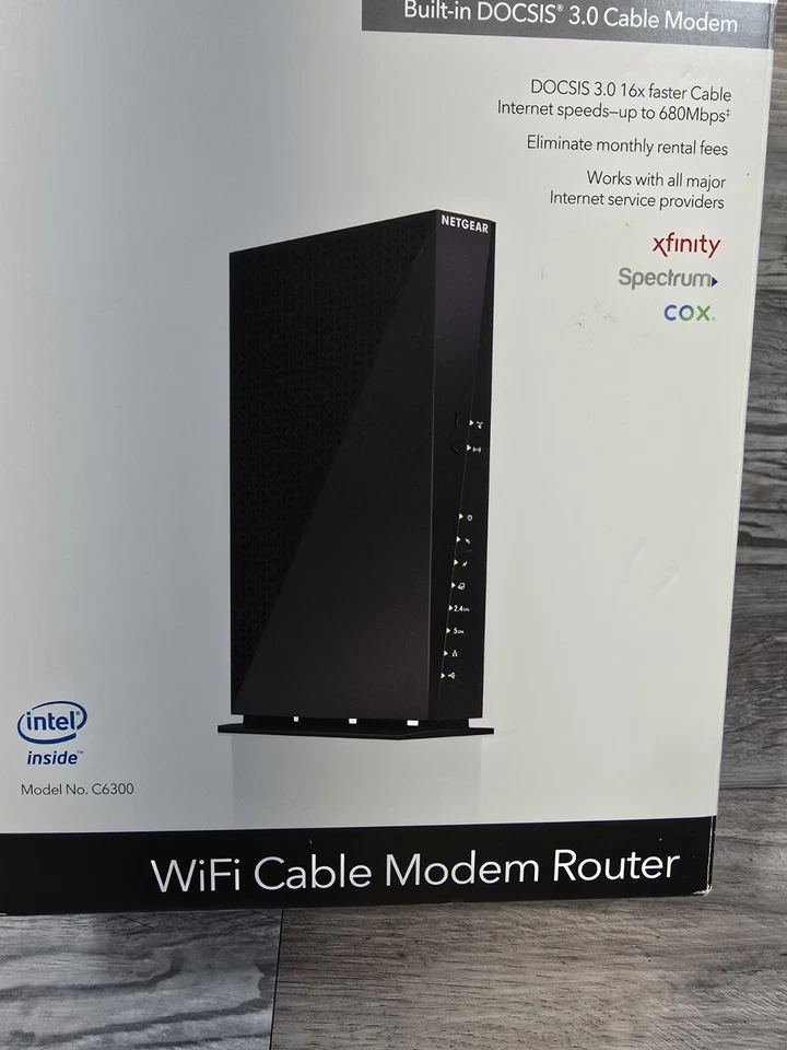 NETGEAR AC1750 C6300 Wi-Fi DOCSIS 3.0 Cable Modem Router In Box Complete - Image 3 of 4