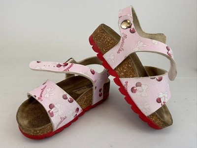 Monnalisa Girls Pink Cherry Sandals Size 21 * US 5-5.5