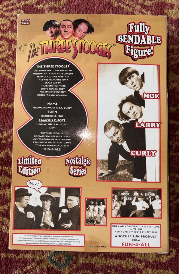 Коллекционные фигурки кукол The Three Stooges Moe Larry Curly. Ограниченный номер - Изображение 3 из 4