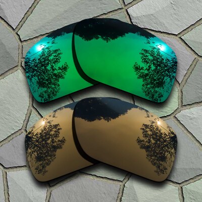 Jade Green&Bronze Copper Polarized Lenses Replacement For-Oakley DOUBLE EDGE
