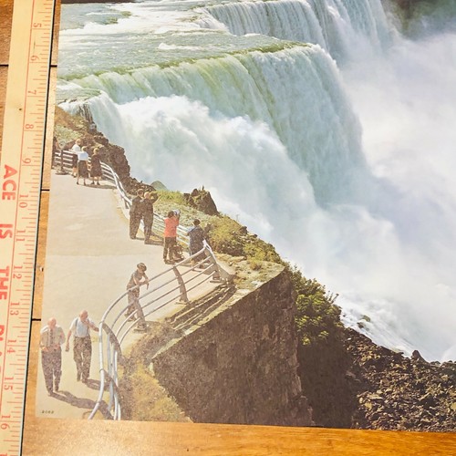1960's Niagra Falls poster print 16x20 Tourist Viewpoint Waterfall Misty Day USA - Picture 3 of 7