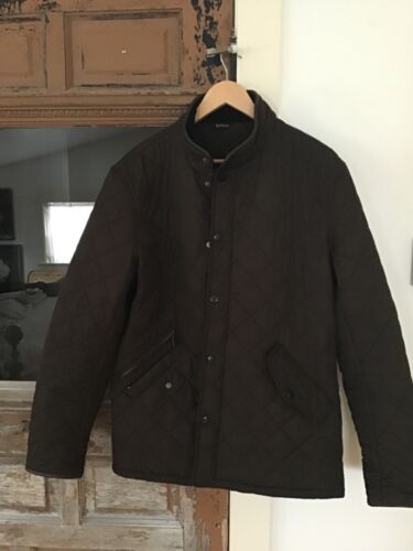Barbour quilted jacket mens large brown