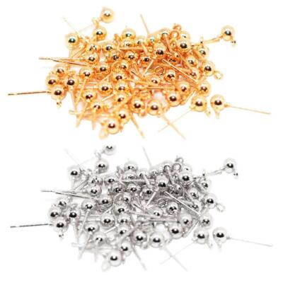 50 Stück Ohrstecker massiv Pfosten mit DIY Ohrring Fundstück