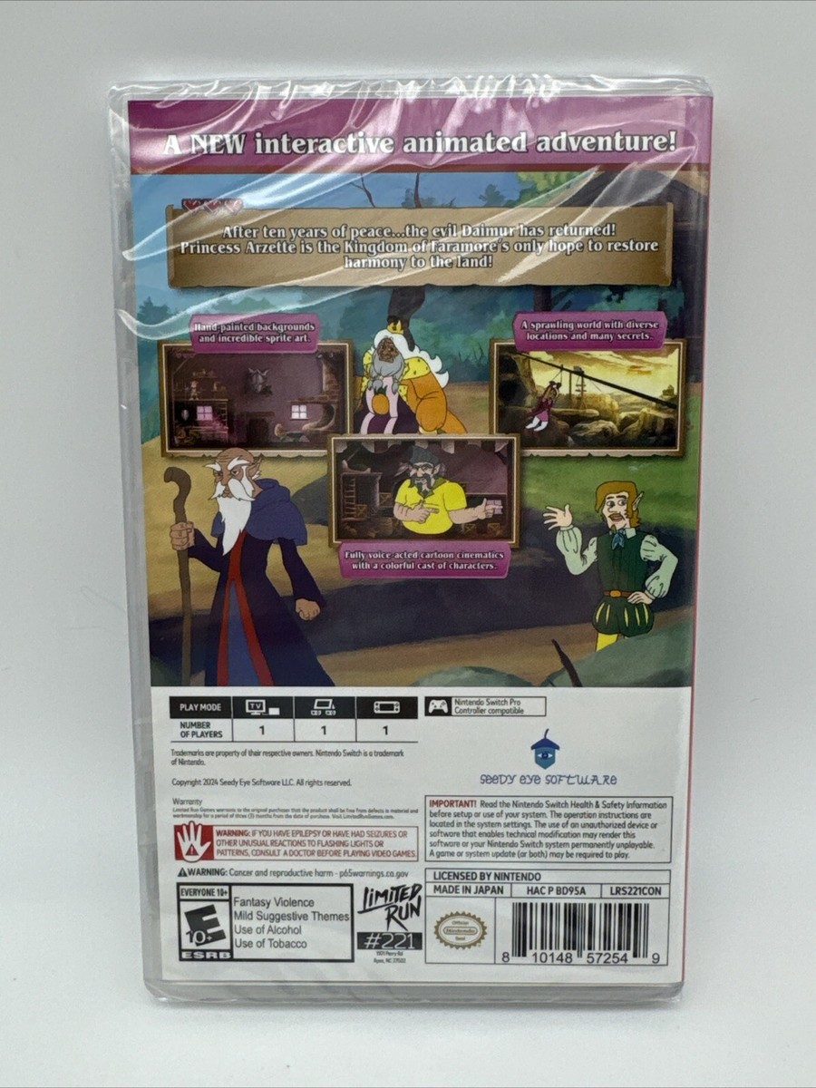 Arzette: The Jewel of Faramore PAX Cover Variant (Switch) Limited