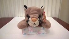 BNWT 1998 Ty Beanie Original Baby - Canyon the Cougar - Soft Plush Stuffed Toy