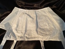 Vtg White Eyelet Lace Garter Belt Pinup Burlesque Size 34 Made in the USA