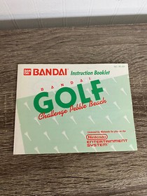 Bandai Golf Challenge Pebble Beach NES Nintendo Complete In Box CIB! Tested!