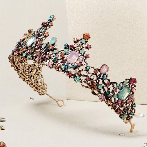 Vintage Bridal Baroque Queen Crown Wedding Hair Accessories Headband